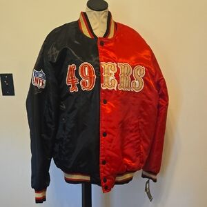 STARTER Black Label Black & White NFL 49ERS Hang Tag XL